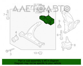 Сайлентблок нижнего рычага передний правый Audi Q3 8U 15-18 с кронштейном OEM