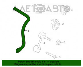 Stabilizator spate Audi Q3 8U 15-18 AWD 21,7mm