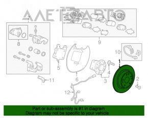 Placă de frână spate dreapta Honda HR-V 16-22 9 mm.