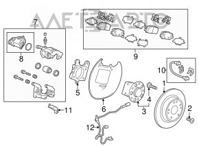 Placă de frână spate dreapta Honda HR-V 16-22