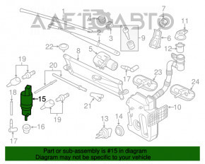 Motorul de spălare a parbrizului Audi A3 8V 15-20 nou, neoriginal.