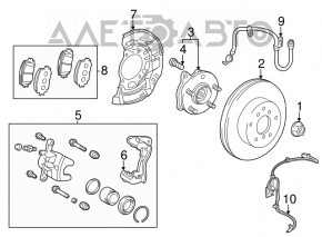 Ступица передняя правая Toyota Prius 30 10-15 OEM