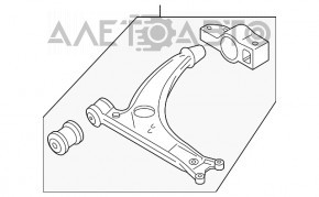 Рычаг нижний передний правый VW Tiguan 09-17