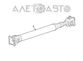 Arborele cardanic al cardanului din față Chrysler 300 11-15 3.6 AWD scurt