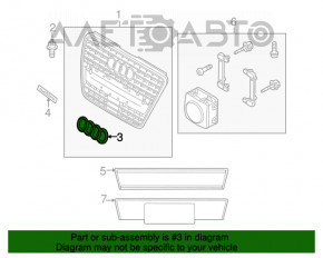 Emblema grilei radiatorului Audi Q3 8U 15-18