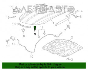 Bara protectoare capota dreapta Chrysler 200 15-17