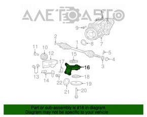 Кронштейн заднего дифференциала редуктора правый Jeep Compass 11-16 2.4