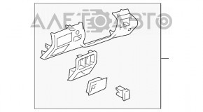 Husa genunchi sofer Lexus IS250 IS350 06-13 negru