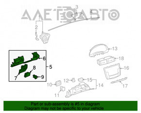 Husa genunchi sofer Lexus IS250 IS350 06-13 negru