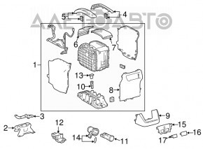 Consola centrală cu cotieră pentru Toyota Highlander 14-16, gri