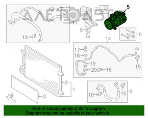 Компрессор кондиционера Audi Q3 8U 15-18 CCTA Sanden