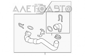 Teava de racire superioara Audi Q3 8U 15-18 CCTA cu eliberare rapida noua originala OEM