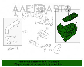 Корпус воздушного фильтра Audi Q3 8U 15-18 CCTA OEM