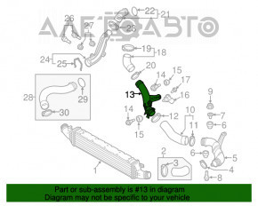 Tubul de intercooler stânga, al patrulea Audi Q3 8U 15-18 CCTA cu senzor nou, original