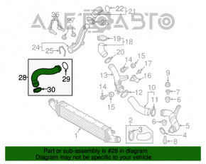 Furtunul intercoolerului dreapta primul Audi Q3 8U 15-18 CCTA