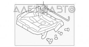 Пассажирское сидение Audi Q3 8U 15-18 с airbag, электро, подогрев, кожа коричневая, Sport