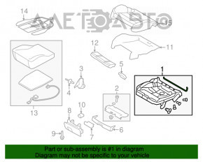 Пассажирское сидение Audi Q3 8U 15-18 с airbag, электро, подогрев, кожа коричневая, Sport