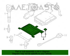 Suport de calculator ECU motor Audi Q3 8U 15-18