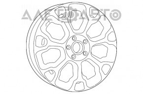 Roata de 17 inch pentru Fiat 500L 14-