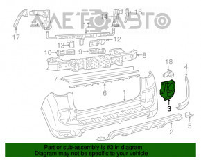 Capacul reflectorului din spate dreapta pentru Fiat 500L 14-17