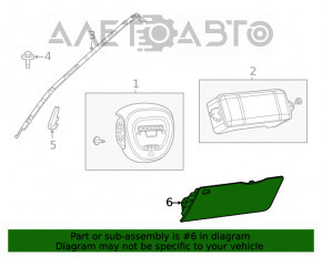 Airbag-ul genunchiului pentru șoferul din stânga Dodge Durango 14-20, negru, zgârieturi.