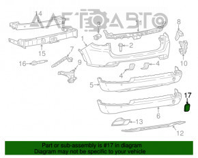 Capacul carligului de tractare pentru bara spate a Jeep Compass 17- nou, neoriginal