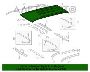 Acoperiș metalic pentru Toyota Sequoia 08-16.