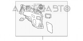 Capacul arcului stâng Lexus RX350 RX450h 10-15 negru pentru subwoofer, zgârieturi