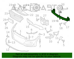 Amplificatorul de bara fata Hyundai Elantra AD 17-20 SUA nou, neoriginal