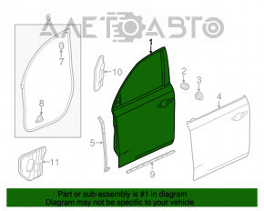 Ușa goală față stânga Acura MDX 14-20 nouă OEM originală