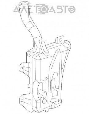 Rezervorul de spălare a parbrizului pentru Dodge Dart 13-16 fără capac și senzor