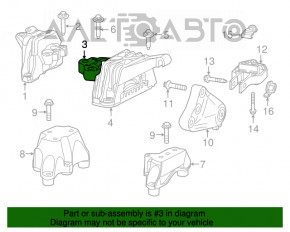 Pernele motorului stânga Dodge Dart 13-16 2.4 MT