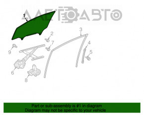 Стекло двери передней правой Toyota Prius 30 10-15