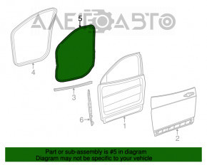 Уплотнитель двери передней правой Jeep Cherokee KL 14-