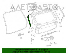 Амортизатор двери багажника Jeep Cherokee KL 14-18 электро