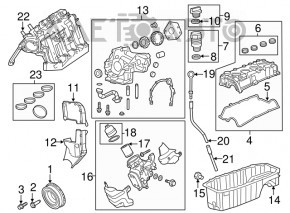 Corpul filtrului de ulei pentru Fiat 500L 14- 1.4T fără răcitor