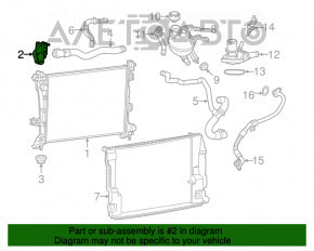 Подушка радиатора правая верхняя Fiat 500L 14- 1.4T