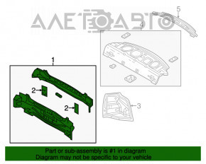 Panoul din spate al Dodge Charger 15-20 restilizat