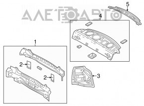 Panoul din spate al Dodge Charger 15-20 restilizat