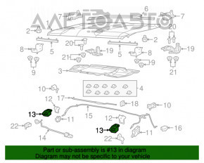 Capacul de blocare a capotei stânga pentru Jeep Renegade 15-