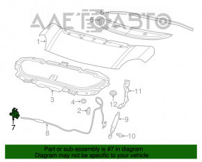 Замок капота Fiat 500L 14-