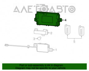 Modulul de control al receptorului de intrare fără cheie Dodge Challenger 11-14 3.6