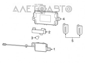 Modulul de control al receptorului de intrare fără cheie Dodge Challenger 11-14 3.6