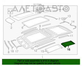 Perdeaua portbagajului spate Fiat 500X 16-