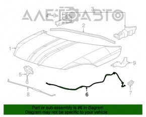 Cablu de deschidere a capotei Fiat 500X 16-