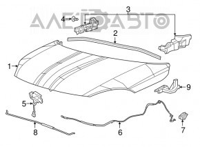 Cablu de deschidere a capotei Fiat 500X 16-