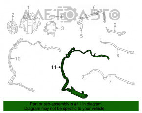 Шланг низкого давления ГУР Dodge Journey 11- 3.6 под радиатор, без радиатора