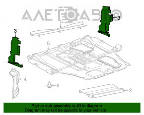 Deflectorul radiatorului dreapta interior Chrysler 200 15-17 2.4