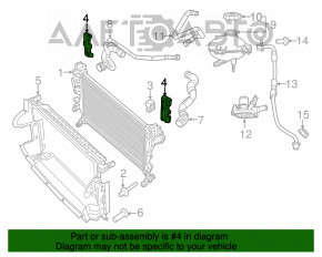 Suport radiator stânga Jeep Renegade 15- înainte de nou OEM original