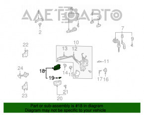 Ручка двери внутренняя задняя левая Toyota Highlander 01-07